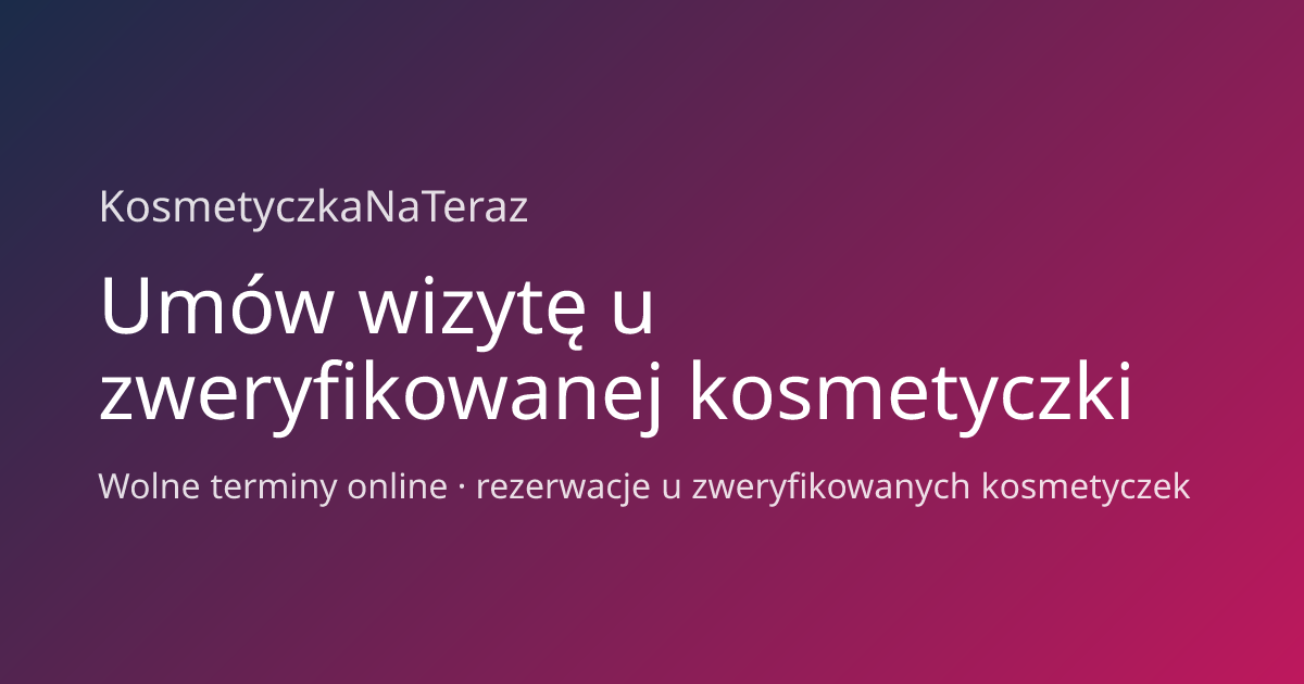 KosmetyczkaNaTeraz — podgląd serwisu